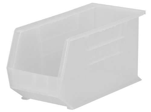 Akro-Mils 30265 Plastic Storage Stacking AkroBin 18-Inch by 8-Inch by 9-Inch Clear Case of 6
