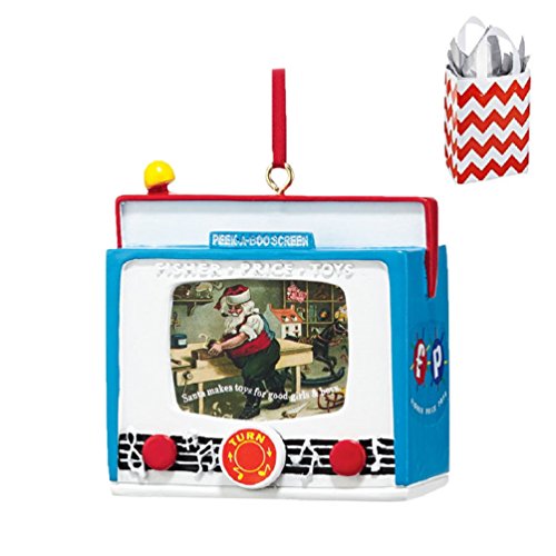 Peek-A-Boo Screen Fisher Price Ornament and Bag - 2 Piece Gift Set