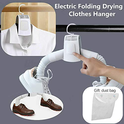 ⭐ Futurelove ⭐ Portable Mini Clothes Dryer Fast Drying Cloth Suit Hanger Dryer Household Travel Portable Dryer Electric Folding Clothes Shoes Drying Hanger Dryer Rack Machine 1PC  Shoes dryer tube