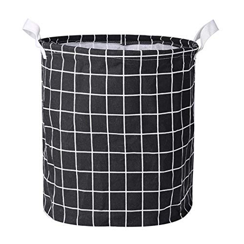 kouye- Laundry Basket Cotton Linen Storage Bin Folding Laundry Clothes Basket Organizer Shelf Baskets