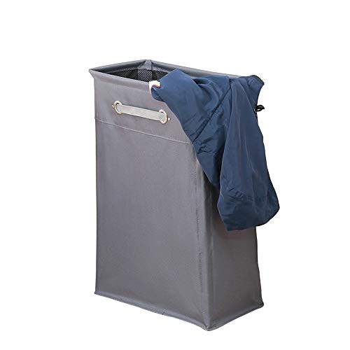 Dirty Hamper For Clothes Small Laundry Basket Narrow Slim Laundry Hamper Thin Laundry Hamper Dirty Clothes Hamper With Handles Collapsible Hampers For Laundry  Color  Dark gray  Size  402055cm 