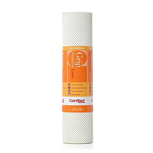 Con-Tact Brand Grip Premium Non-Adhesive Shelf Liner18-in x 10-Ft Bright White