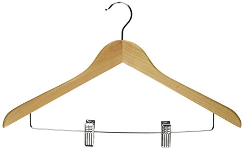 Whitmor Wood Suit Hangers with Clip S2