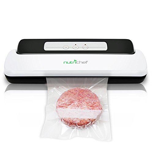 NutriChef Automatic Handheld Vacuum Sealer Machine - Simple Compact Fresh Saver Meal - Vacuum Sealing System with Starter Pack for Food Preservation