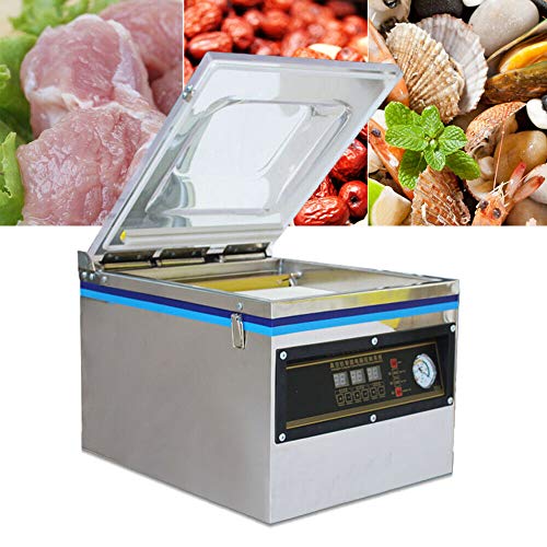 Commercial Vacuum Machine Automatic Digital Vacuum Packing Sealing Machine Food Storage Sealer Chamber Desktop for Foods Medicines Aquatic Products Chemical Raw Materials 110V DZ-260C