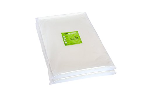 100 Gallon Size 11 x 16 Food Vacuum Sealer Storage Bags - Commercial Grade Bag for Food Saver Freezer Sous Vide Meal Cooking Max Air Removal and a Tight Vac Seal BPA Free - Avid Armor