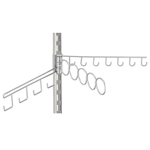 InterDesign Wire Shelf Track Closet Accessory Organizer Silver