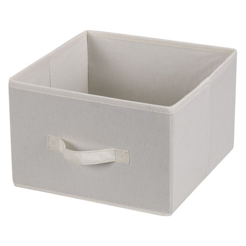 Household Essentials 311306 Set of 2 Drawers for Hanging Shelf Closet Organizers  Natural Canvas Fabric Bin with Handle