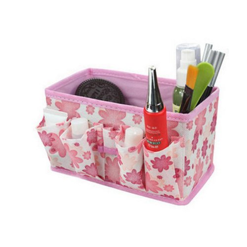 Coromose 1pc Hottest Makeup Cosmetic Storage Box Bag Bright Organiser Foldable Makeup Stationary Container