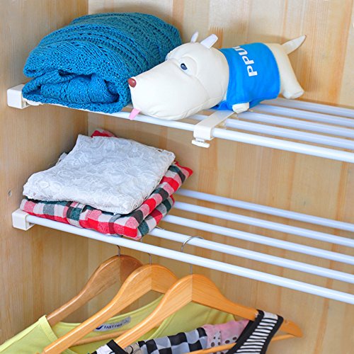 Adjustable Storage Rack Shelf for Kithchen Cupboard Refrigerator Wardrobe Bookcase Compartment Collecting