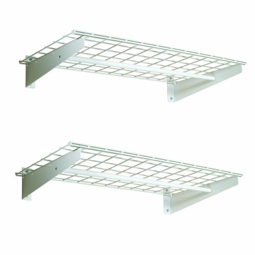 HyLoft 00777 36-by-18-Inch Wall Shelf with Hanging Rod 2-Pack