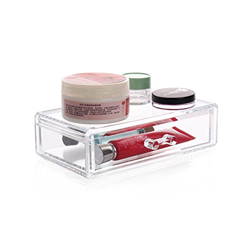 Aoert Design Acrylic Drawer Organizer Display Box - Clear Drawer Storage Organizer - Arranges Makeup and Accessories