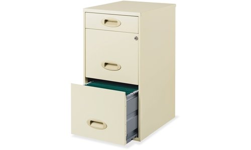 Realspace SOHO 3-Drawer Organizer Vertical File Cabinet 27H x 14 14W x 18D Soft White