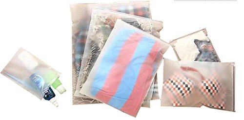 10pcs 5 Size Clear Multifunctional Waterproof Ziplock Luggage Makeup Case Clothes Storage Seal Underwear Bra Bags Packing Bag Organizer Bag For Home Travel Space Saver Use
