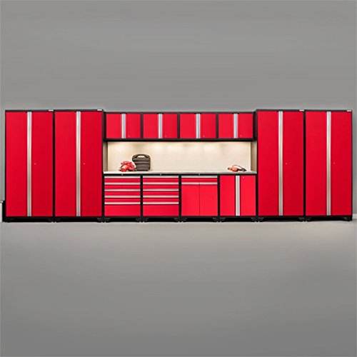 NewAge Pro Series 14 Piece Garage Cabinet Set in Red