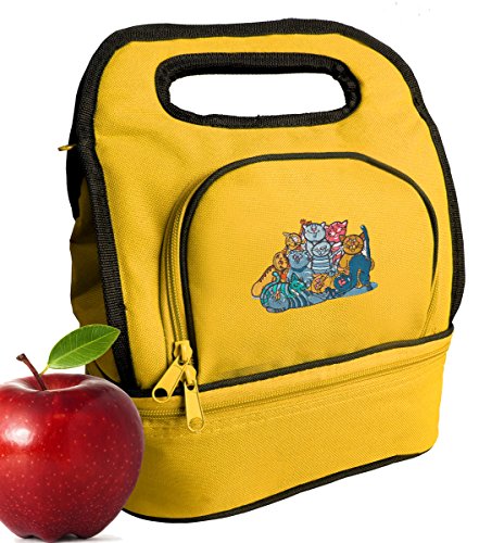 Cats Lunch Bag Cooler Two Section Cat Lunchboxes