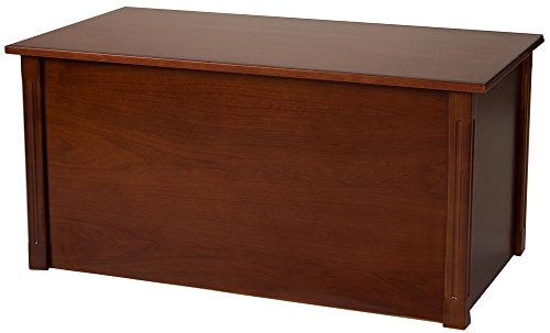 Large Cherry Wooden Toy Box and Blanket Chest - All Wood - Optional Cedar Base StandardBase