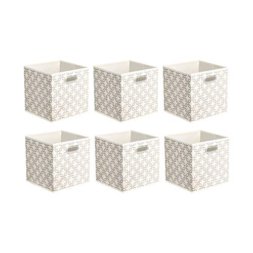 Amazon Basics Collapsible Fabric Storage Cubes with Oval Grommets  6Pack Linked
