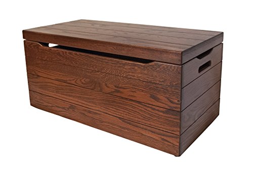 36 Wooden Toy Chest  Handmade Amish Toy Box  Stained Wood Hope Chest  Solid Wood Chest Box with Anti Slam Hinges Chest Storage for Toys (36 Oak Wood Michaels Stain)