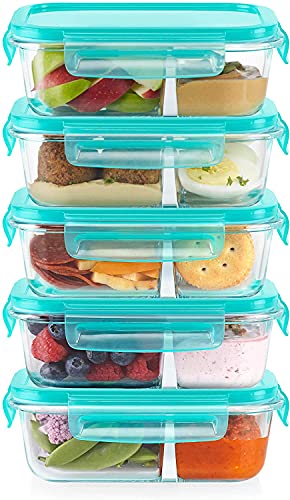Pyrex Mealbox Bento Box Divided Glass Food Storage containers 21 Cup
