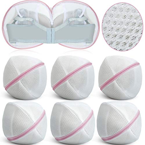 6 Pieces Bra Washing Bag Mesh Wash Bag Laundry Bags Lingerie Bag Underwear Washing Bags with Zipper for Women Laundry Storage
