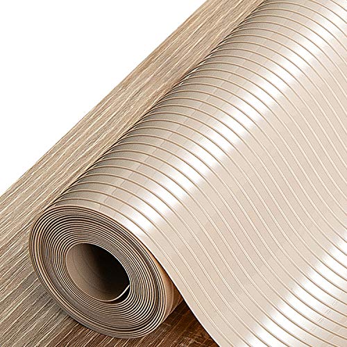 SinhRinh Drawer and Shelf Liner 175IN x 10FT Non Slip Non Adhesive Cabinet Liner for Kitchen and Desk  Beige Ribbed