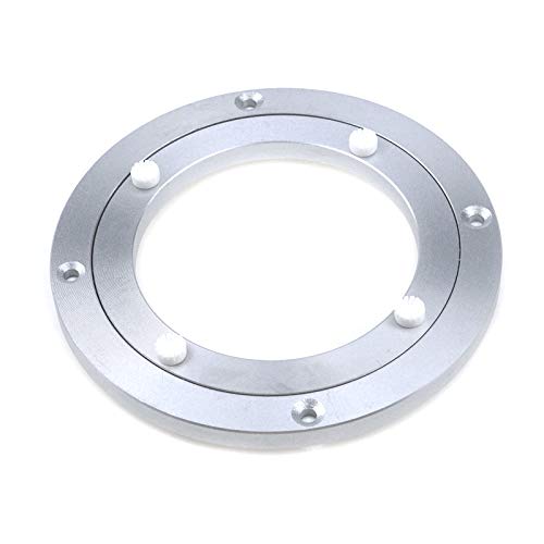 Semetall Aluminum Alloy Table Turntable Bearing 55 Inch Heavy Duty Metal Lazy Susan Hardware Round Rotating Bearing Turntable Base for Kitchen Dining Table(140mmx85mmLoad Capacity 25KG)
