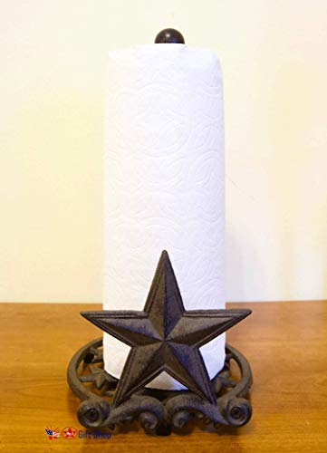 BestGiftEver Metal Star Country Rustic Paper Towel Holder