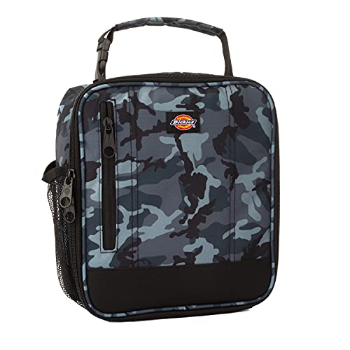 Dickies Basic Insulated Lunch Bag for School and Work Thermal Reusable Office Lunch Box for Kids Boys Girls Men Women (Grey Camo)