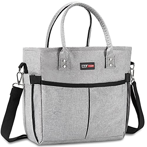 MAXTOP Lunch Bag WomenInsulated Thermal Lunch Large Tote BagLunch Box for Men with Adjustable Shoulder Strap 4Outside Pockets for Office Work Picnic Shopping