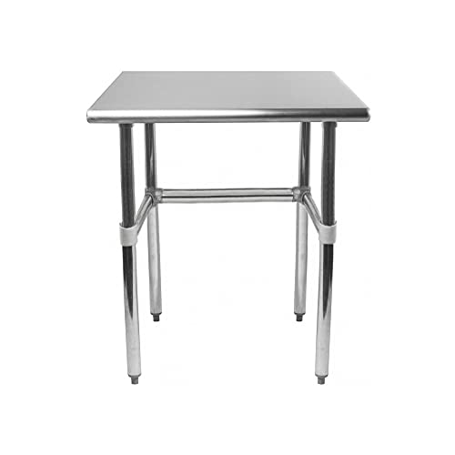 30 X 24 Open Base Stainless Steel Work Table  Residential  Commercial  Food Prep  Heavy Duty Utility Work Station  NSF Certified