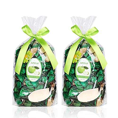 2Pack Green Apple Fragrance Potpourri Bag with Dried Cotton Scent Bag  Vase Filler for BathroomLivingroomHome Decoration