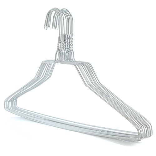 Hangerworld 18 Inch 46cm XXL White Wire Metal Coat Clothes Hangers Extra Wide Pack of 20