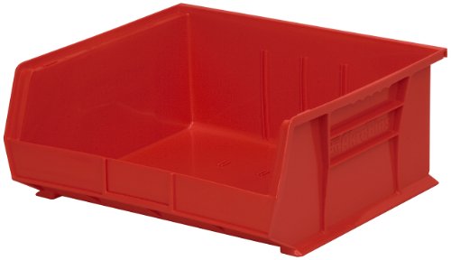Akro-Mils 30235 Plastic Storage Stacking Hanging Akro Bin 11-Inch by 11-Inch by 5-Inch Red Case of 6